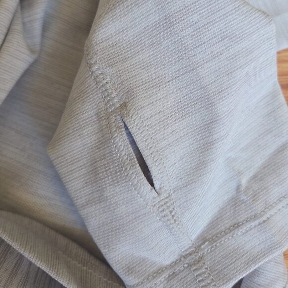 Zyia Active Yoga Shawl S - M Pullover Sweatshirt Hazer Grey Tan - Picture 3 of 8